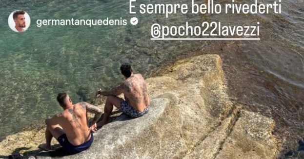 Lavezzi e Denis a Marechiaro